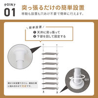 武田コーポレーション 突っ張りシューズラック 8段 LN-H-TS90BK 1箱(2個入)（直送品）