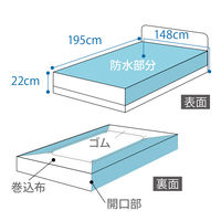 東京エンゼル本社 ホームケア防水全面シーツ グリーン 2123 1枚（直送品）