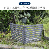 住まいスタイル 折り畳めるウッドフェンス142×71(横ボーダー)1枚組 WF-142YK-LBR 1枚（直送品）