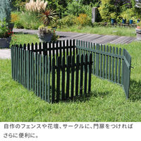 住まいスタイル 折り畳めるウッドフェンスゲートセット(縦ストライプ) WF-HG-GRY 1セット(ゲート用フェンス1枚と開閉金具1個)（直送品）