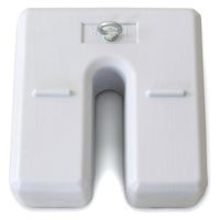 日本ハンガーボード U型ベースウェイト ホワイト(フック付) BF-WHTF 1セット(10個)（直送品）