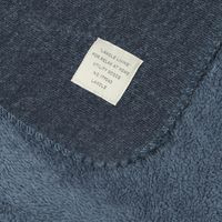 【LAKOLE/ラコレ】 モールヤーンブランケット（L） ネイビー