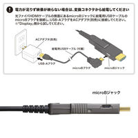 サンワサプライ  4K60Hz対応光ファイバHDMIケーブル（10m） KM-HD20-PFBAD10（直送品）