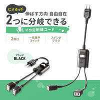 サンワサプライ 一括集中スイッチ付き電源延長コード TAP-EX2SWBK 1本