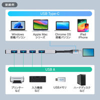 サンワサプライ  USB 10Gbps Type-C ハブ（4ポート） USB-10TC13SV（直送品）