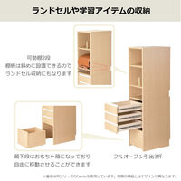 【軒先渡し】コイズミファニテック Fit-in Desk キャビネットシェルフ ナチュラル×ホワイト FDB-710MOWH 1台（直送品）