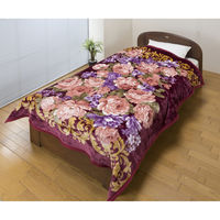 丸宗 豪華な花柄ニューマイヤー毛布4枚組 a33449 1セット(4枚入)（直送品）