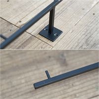 ポッシュリビング フックL ブラック W80×D8×H4cm アイアン 63873 1個（直送品）