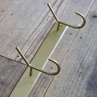 ポッシュリビング フックS アンティークゴールド W60×D8×H11cm アイアン 63883 1個（直送品）