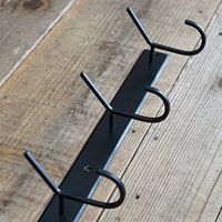 ポッシュリビング フックL ブラック W80×D8×H11cm アイアン 63885 1個（直送品）