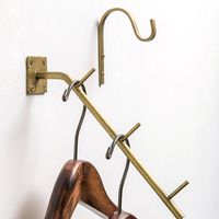 ポッシュリビング フック ブラック W0.8×D8×H10cm アイアン 63658 1個（直送品）