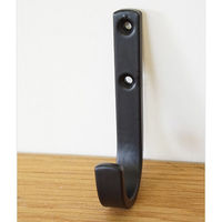 ポッシュリビング アイアンフック ブラック W1.5×D4×H9.5cm 63155 1セット(3個)（直送品）