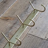 ポッシュリビング フックL アンティークゴールド W80×D8×H11cm アイアン 63886 1個（直送品）