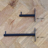 ポッシュリビング フックS ブラック W1.8×D6.2×H5cm アイアン 63975 1セット(2個)（直送品）