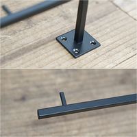 ポッシュリビング フックM ブラック W60×D8×H4cm アイアン 63870 1個（直送品）