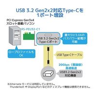 ラトックシステム USB3.2 Gen2x2 PCI Expressボード(TypeーC×1) RS-PEU32-C1 1個（直送品）