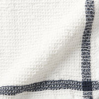 無印良品 インド綿 マルチクロス ワッフル オフ白×ネイビー 約50×50cm 良品計画