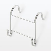 無印良品 ステンレス 上でも下でも使えるS字フック 2連 約幅6.5×奥行4.5×高さ6.5cm 1セット（1個×2） 良品計画