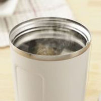 カクセー (パウダーコート)蓋付き真空二重タンブラー 400ml チャコール CC-40C 1個