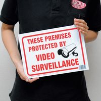 ワールドツール アストロプロダクツ PROTECTED BY VIDEO・・・プラ看板 0029069206192 1枚 253-6358（直送品）