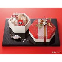 ヤマニパッケージ 軽食用 六角(大) 紅白 100枚 19-611K 1ケース(100枚) 67-7145-76（直送品）