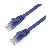 ホーリック LANケーブル UTP カテゴリー6A フラット 1m パープル LC10-505FB 1本 65-1793-28（直送品）