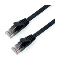 ホーリック LANケーブル UTP カテゴリー6A フラット 1m ブラック LC10-572FB 1本 65-1793-69（直送品）