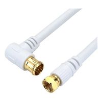 ホーリック アンテナケーブル 15m ホワイト L字差込式/ネジ式コネクタ AC150-599WH 1本 65-1793-95（直送品）