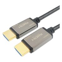 ホーリック 光ファイバー 8KPremium HDMIケーブル 15m メッシュタイプ グレー HH150-618GY 1本（直送品）