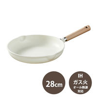 CAROTE（カローテ）フライパン 28cm IH ガス火対応 アイボリー 1個