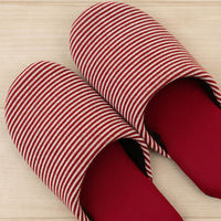 センコー SDS ピンボーダー スリッパ M:約22.5-24cm レッド SDS150399 1足（直送品）