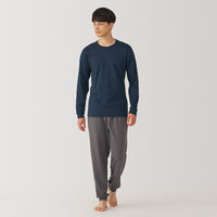 【メンズ】無印良品 紳士 あったか綿 厚手 クルーネック長袖Tシャツ 紳士S ダークネイビー 良品計画