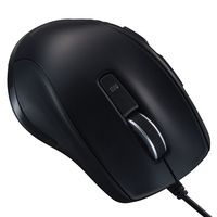 ナカバヤシ 有線静音 5ボタン BlueLEDマウス ブラック MUS-UKF227BK 1個