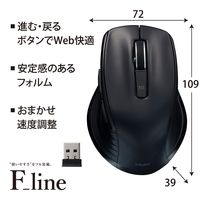 ナカバヤシ 無線静音 5ボタン BlueLEDマウス ブラック MUS-RKF226BK 1個