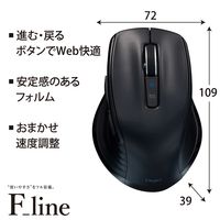 ナカバヤシ Bluetooth静音 5ボタン BlueLEDマウス ブラック MUS-BKF228BK 1個