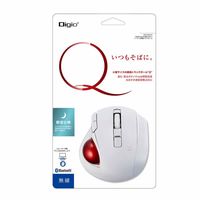 ナカバヤシ 小型無線静音 5ボタン レーザー式 親指トラックボール ホワイト MUS-TRLF224W 1個