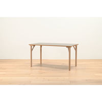 【軒先渡し】HIKARI ワークカフェダイニング ダイニングテーブル DLT-アリカ 140-Mテンバン GRY/ウッドレッグ 1台（直送品）