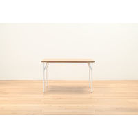 【軒先渡し】HIKARI ワークカフェダイニング ダイニングテーブル DLT-アリカ 120-WDテンバン/スチールレッグWH 1台（直送品）