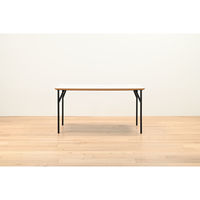 【軒先渡し】HIKARI ワークカフェダイニング ダイニングテーブル DLT-アリカ 140-Mテンバン WH/スチールレッグBK 1台（直送品）