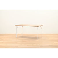 【軒先渡し】HIKARI ワークカフェダイニング ダイニングテーブル DLT-アリカ 140-WDテンバン/スチールレッグWH 1台（直送品）