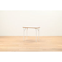 【軒先渡し】HIKARI ワークカフェダイニング ダイニングテーブル DLT-アリカ EX.-Mテンバン WH/スチールレッグWH 1台（直送品）