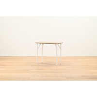 【軒先渡し】HIKARI ワークカフェダイニング ダイニングテーブル DLT-アリカ EX.-WDテンバン/スチールレッグWH 1台（直送品）