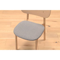 【軒先渡し】HIKARI ワークカフェダイニング ダイニングチェア グレー DL-コティ-WD-F-GRY 1セット(2脚入)（直送品）