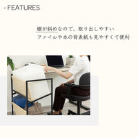 アスカ 木製ファイルワゴン2段 ブラック FWG02BK 1台（直送品）