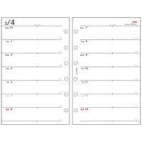 ダイゴー 【2025年版】システム手帳リフィルセット ミニ 6穴 月間&2週間見開き E1353 1セット(1冊×2)（直送品）