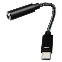 エアージェイ ステレオミニ to Type-C変換アダプターケーブル[ハイスペックモデル] HAC-HA3 BK 1個