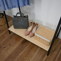 フクダクラフト 棚付A型ハンガー AH-1686 BK O 1台（直送品）