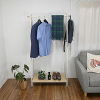 フクダクラフト 棚付A型ハンガー AH-1686 WH O 1台（直送品）