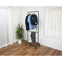 フクダクラフト キャスター付き2段ハンガー HS-C170 VBR 1台（直送品）