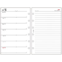 ダイゴー 【2025年版】システム手帳リフィルセット ミニ 6穴 月間&1週間+横罫 E1352 1冊（直送品）